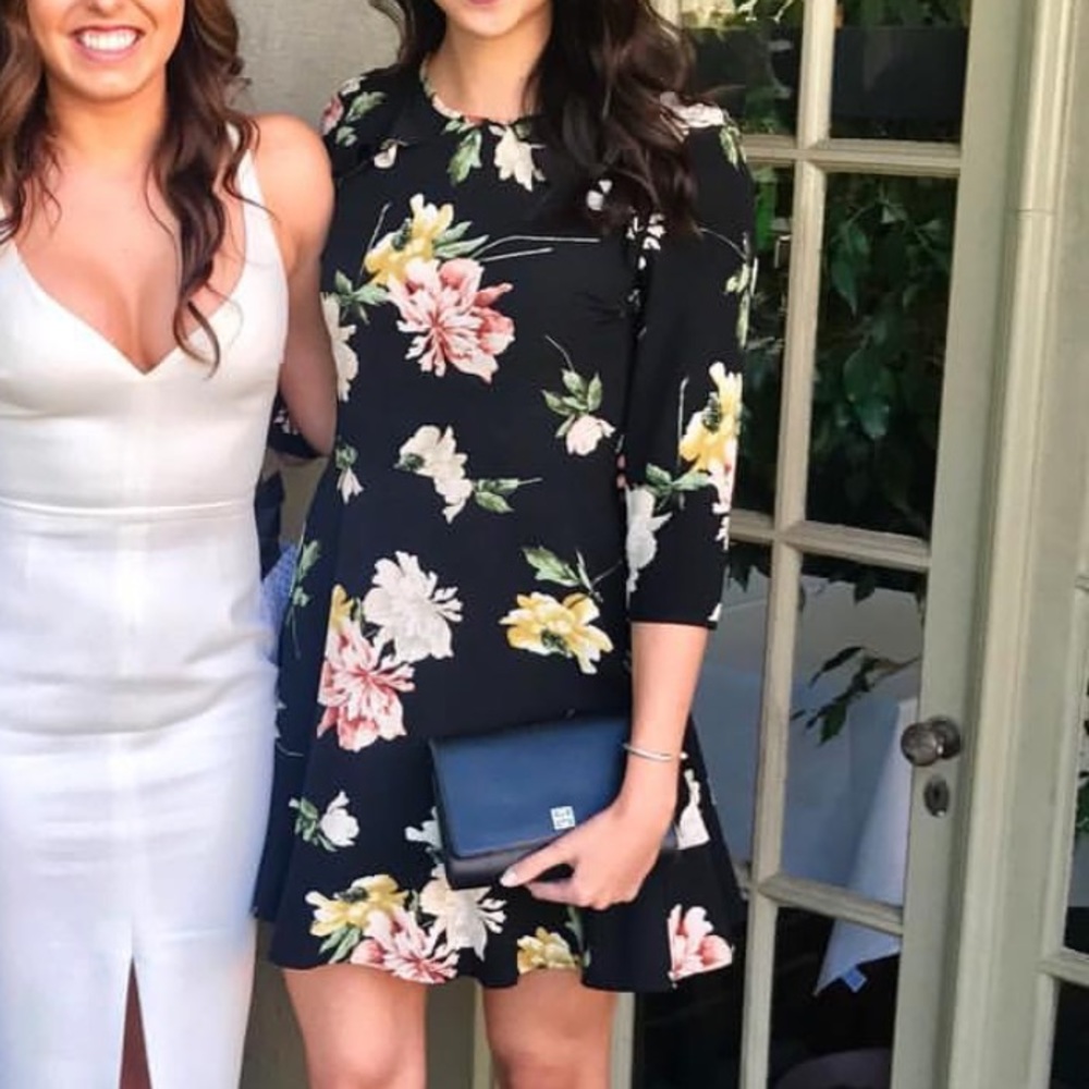 Black floral dress
